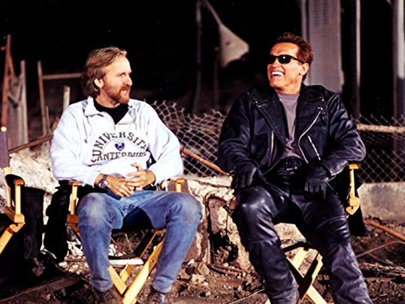 The Terminator Arnold Schwarzenegger Behind the Scenes 24x18 Print Poster