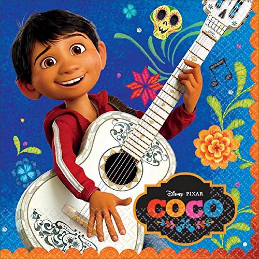Disney - Pixar COCO movie Large Luncheon Napkins 16 Pack Birthday Party Supplies Day of the Dead