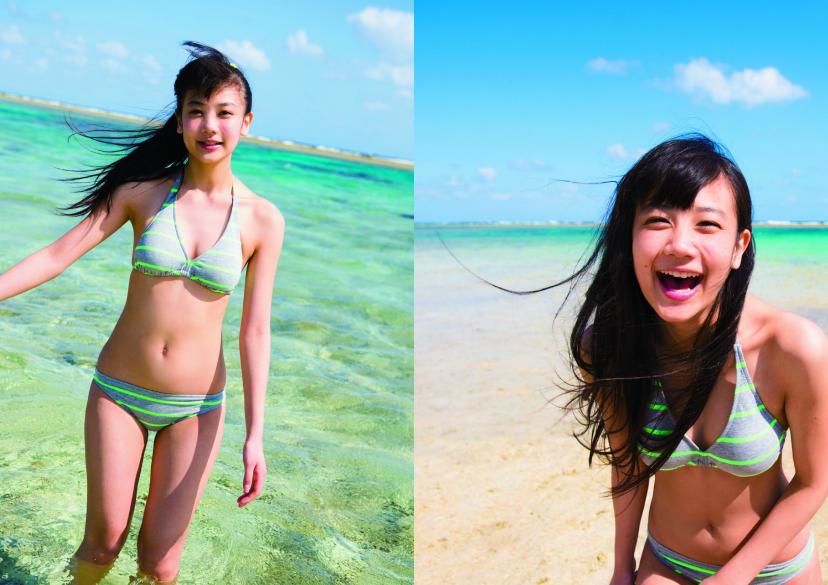 清水富美加の水着姿(SHIMIZU FUMIKA 1st Photobook 清水富美加より)