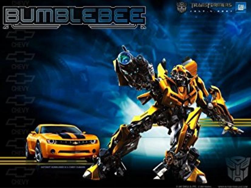 Bumble Bee Bumblebee Transformers Chevy Camaro Birthday Edible Image Photo 1/4 Quarter Sheet Cake Topper Personalized Custom Customized Birthday Party