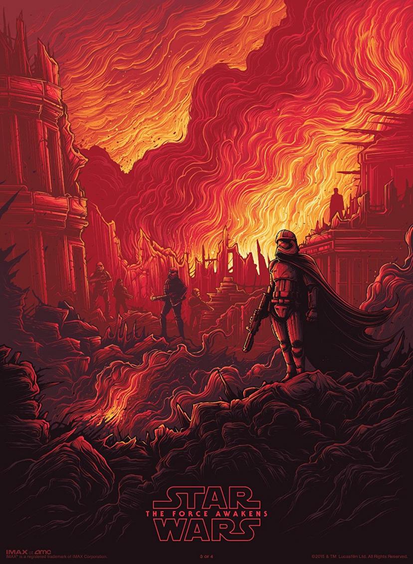 STAR WARS THE FORCE AWAKENS SET of 4 Original Promo Movie Poster 9.5"x13" IMAX 2015 AMC