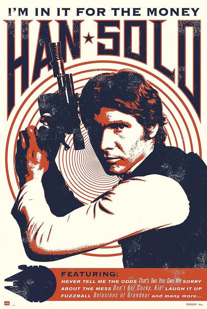 Wars Poster Han Solo Poster - I'm in it for the money (61cm x 91,5cm)