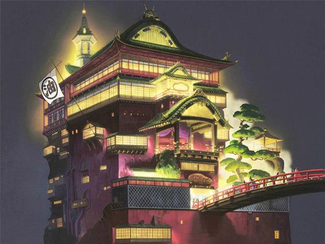 【映画】千と千尋の神隠し 湯屋「油屋」精霊のホテル アートプリントポスター FILM SPIRITED AWAY SPIRIT HOTEL RESORT LV10184