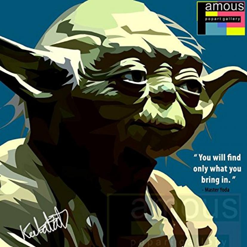 YODA ヨーダ 海外グラフィックアートパネル 木製 ポスター インテリアに スターウォーズ