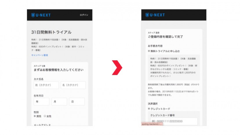 unext登録