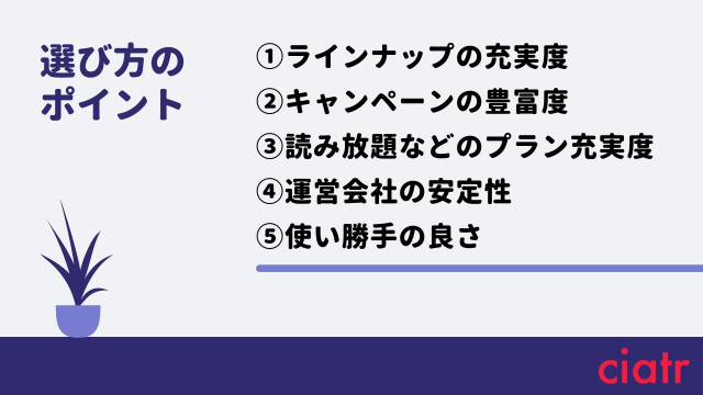 電子書籍の選び方_5ポイント