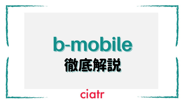 格安SIM b-mobile サムネ