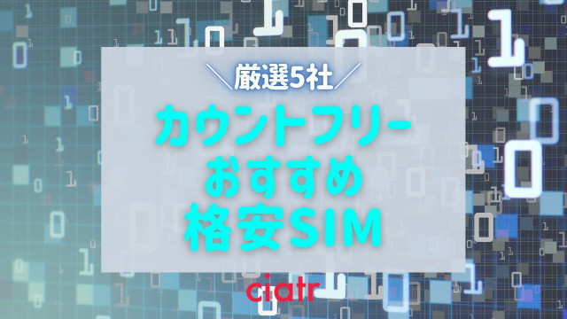 カウントフリー 格安sim