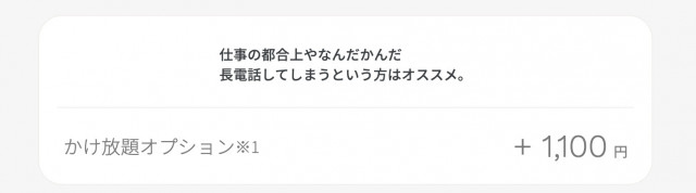 ahamo かけ放題オプション