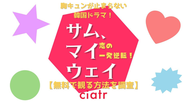 韓国ドラマ サム マイウェイ が無料視聴できる動画配信サービスは 日本語字幕付き Ciatr シアター