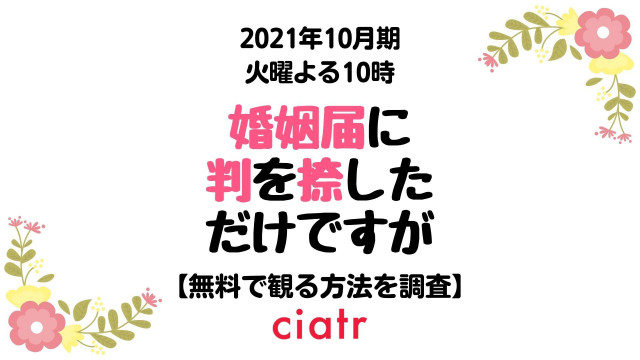 婚姻届に判を捺しただけですが 動画配信