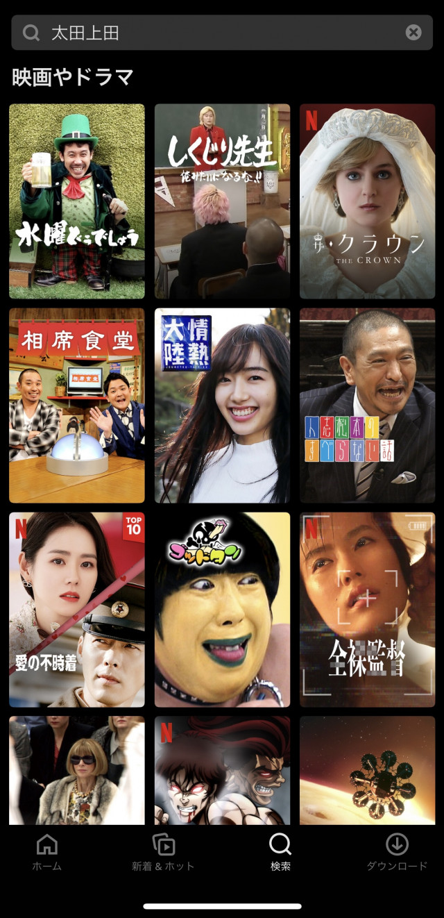 Netflix検索結果