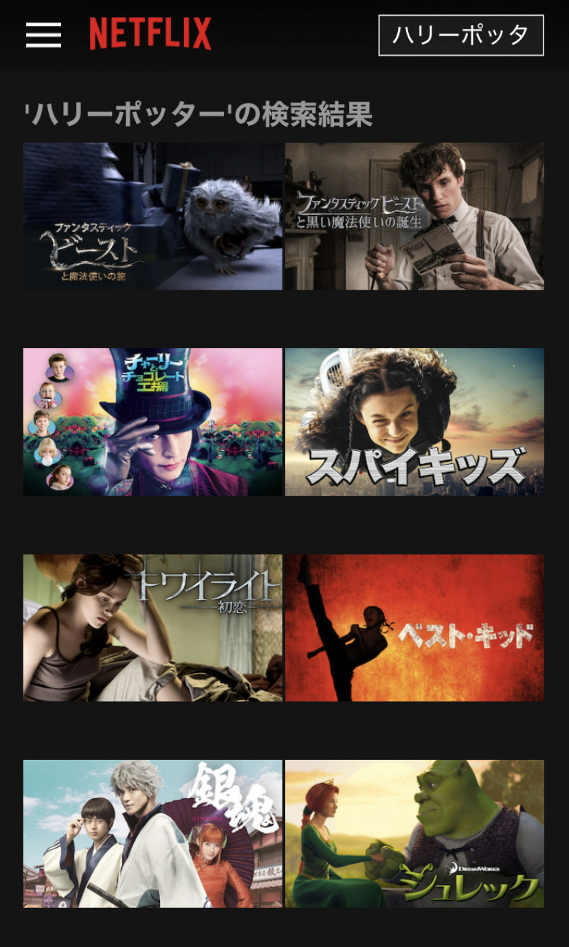 Netflix ハリーポッター