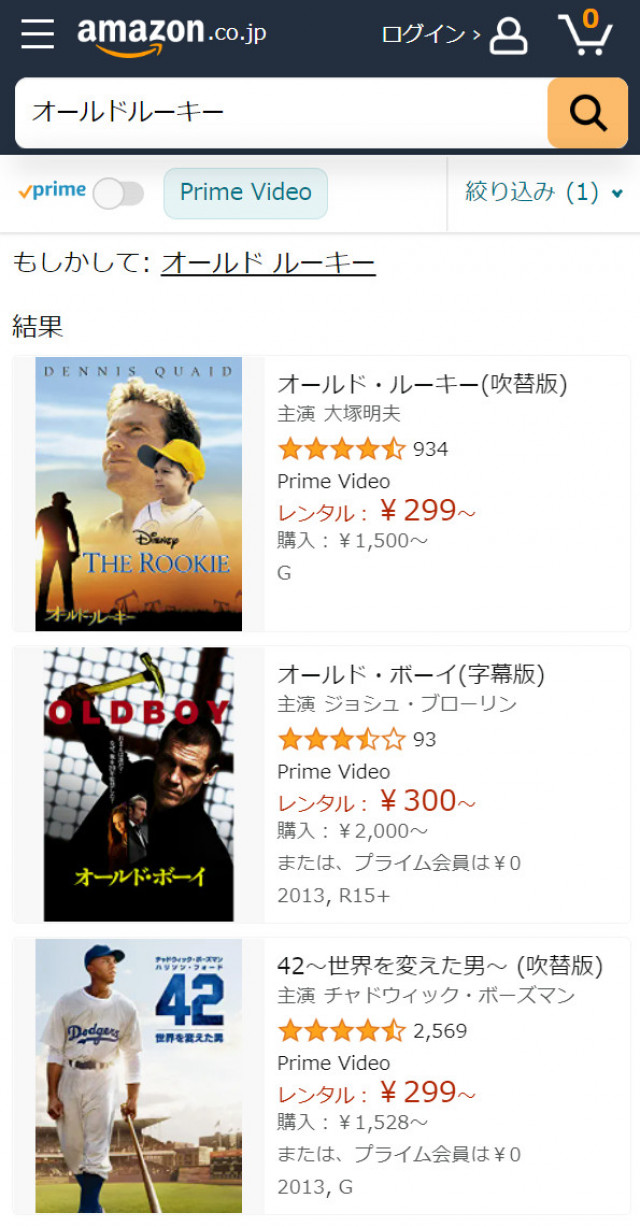 オールドルーキーアマプラスクショ