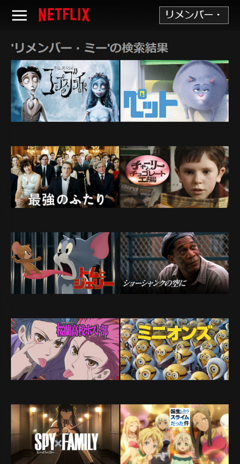 リメンバー・ミー ネトフリスクショ