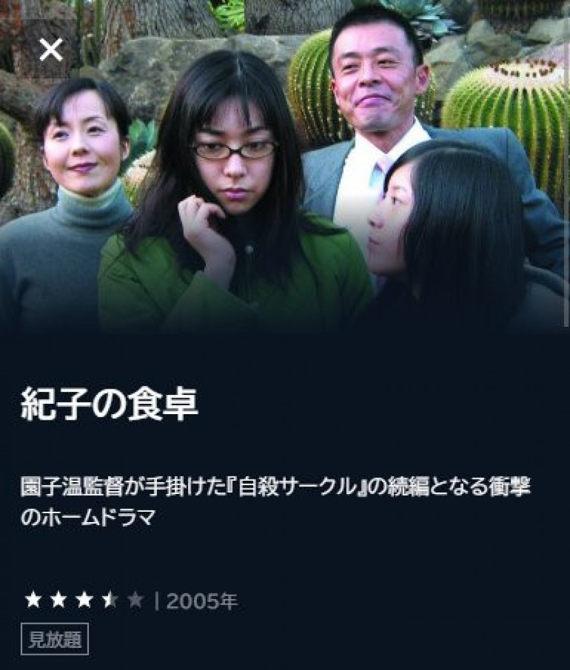 紀子の食卓 U-NEXT検索