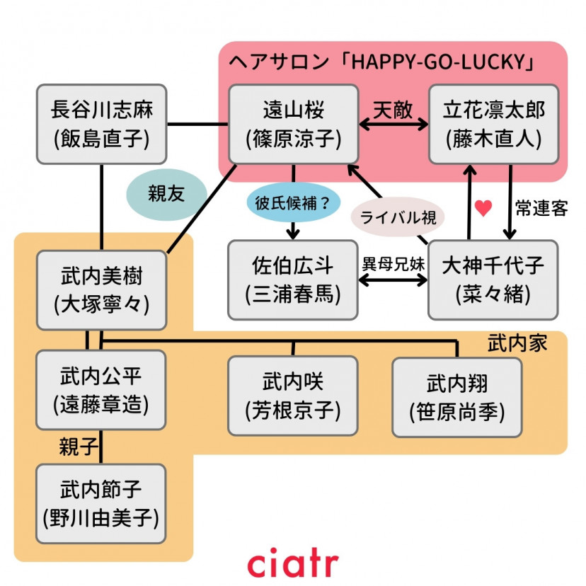 『ラスト・シンデレラ』相関図